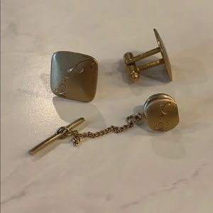 Vintage Mr. X Cuff Links & Tie Pin